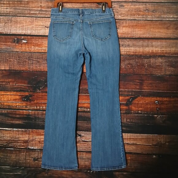 Old Navy Jeans Size 6 Short The Sweetheart Boot Cut Mid Rise Blue Denim Stretch - Picture 3 of 8